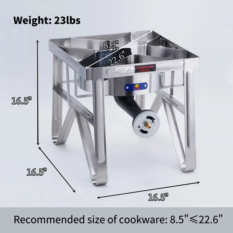 Stainless Steel High-Pressure Single Burner Outdoor Propane Stove