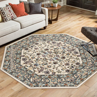 Jackson Oriental Ivory/Blue Area Rug