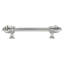 Caché 18 inches c.c. with 5/8 reeded center long pull with 16 rivoli Swarovski Clear Crystals in Satin-6247-6245