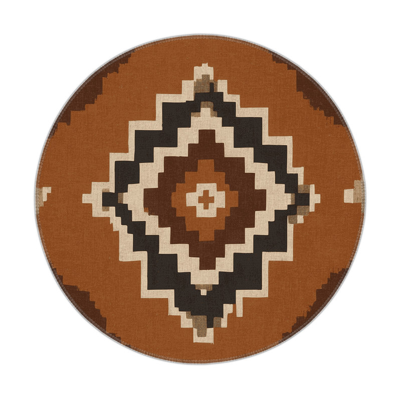 Cactus Bloom Indoor And Outdoor Area Rug, Round 5'