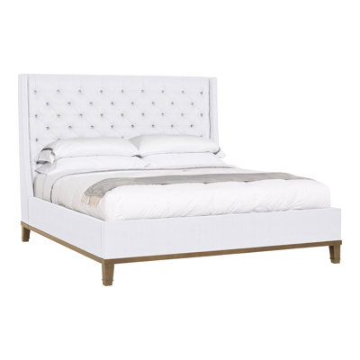 Michael Weiss California King Tufted Upholstered Panel Bed