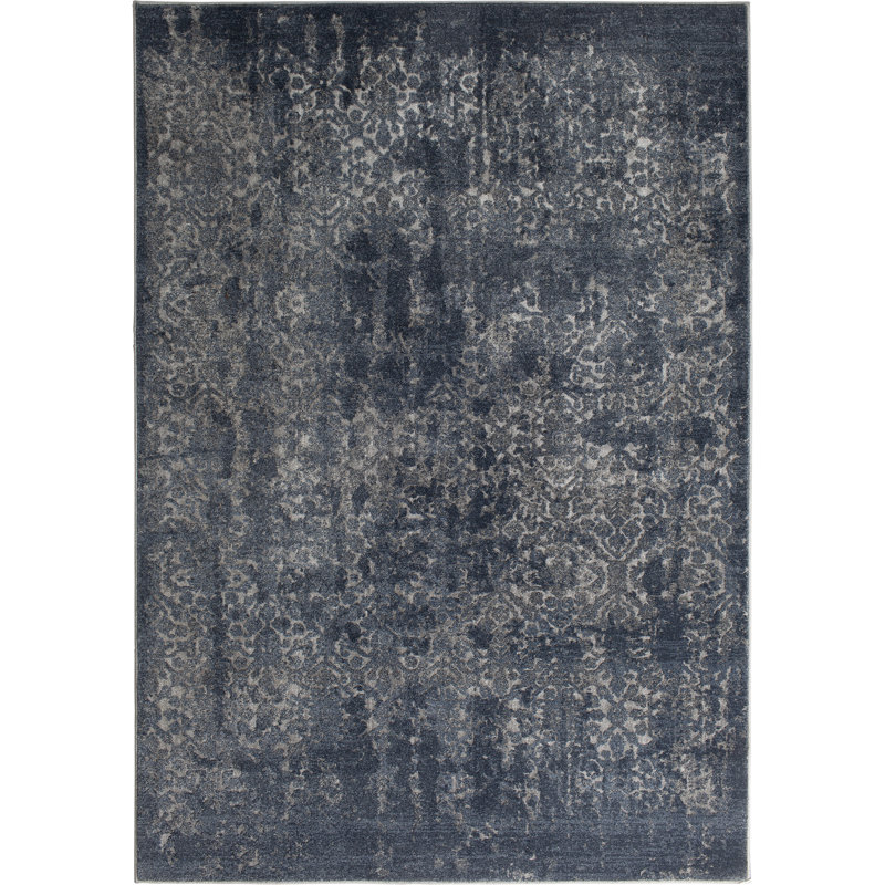Tapis oriental bleu / beige Schubert, Rectangle 5 pi 3 po x 7 pi 7 po