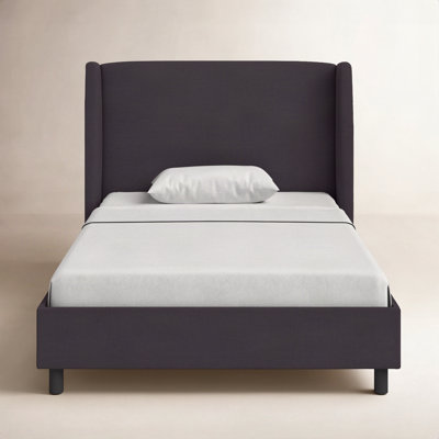 Tilly Linen Upholstered Wingback Bed