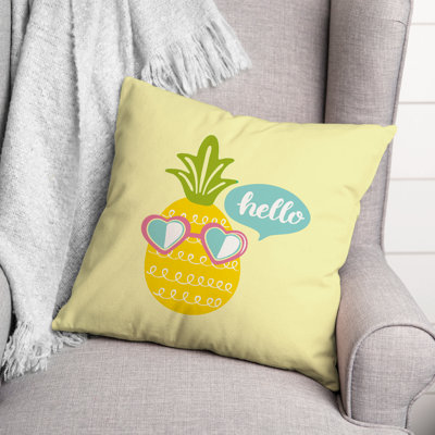  Housse et insert de coussin carré Hello Pineapple