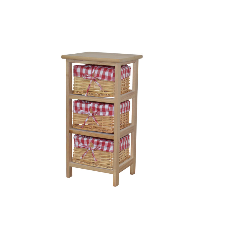 Presswood Solid Wood 30cm W 3 - Drawer Chest of Drawers, Nature