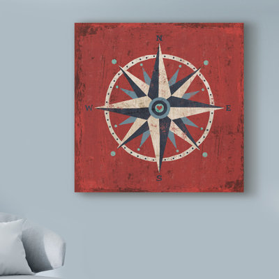 «Nautical Love Compass» par Michael Mullan, impression sur toile tendue
