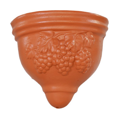 Jardinière murale Heritage à motif de raisin en terre cuite