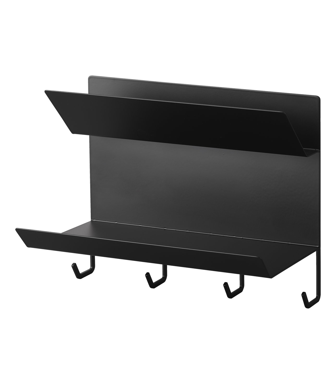 Yamazaki Home Magnetic Entryway Rack, Steel, Black