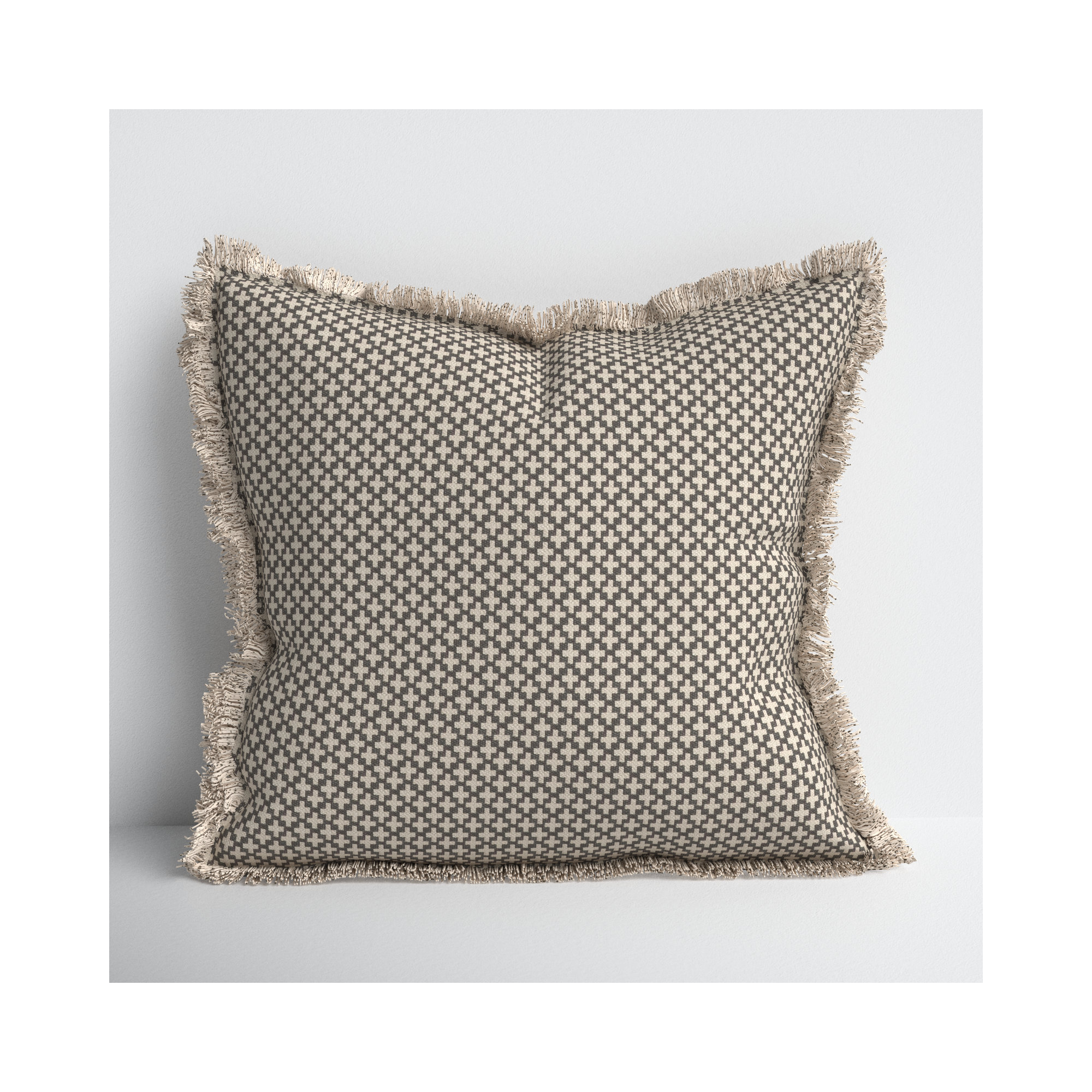 Callisto Cotton Throw Pillow, Slate