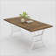 Extendable Metal Base Dining Table