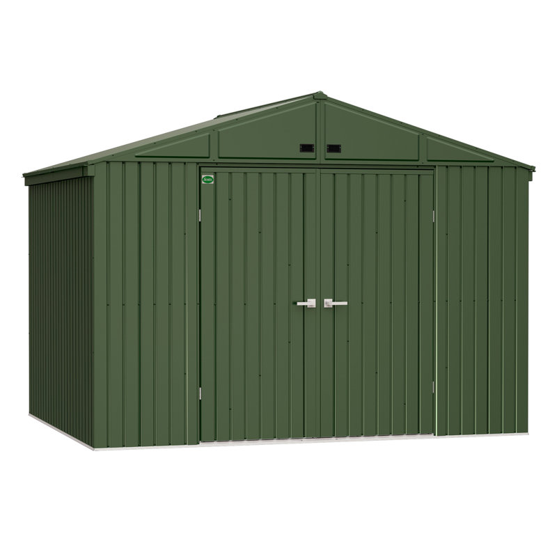 Scotts Lawn Care Storage Shed, 10X8, Green, 91.4" H x 125.3" W x 96.7" D