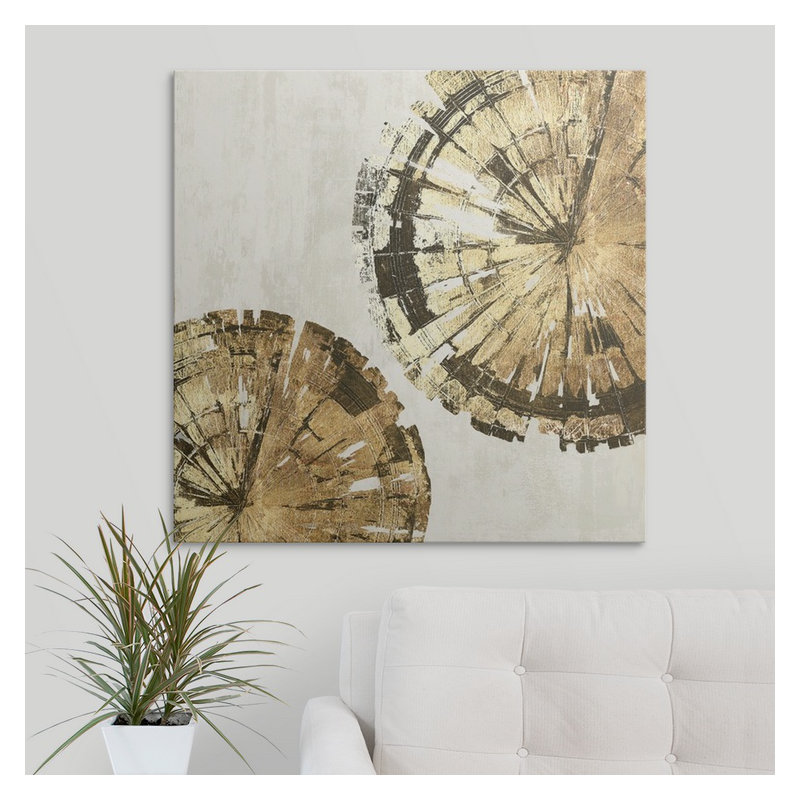 «Gold Plate III», reproduction d'art de Pinehurst, H 35 po x l 35 po x 1,5 po, Toile