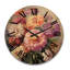 Colorful Zinnias Romantic Impression IV - Floral Oversized Wood Wall Clock-882062077