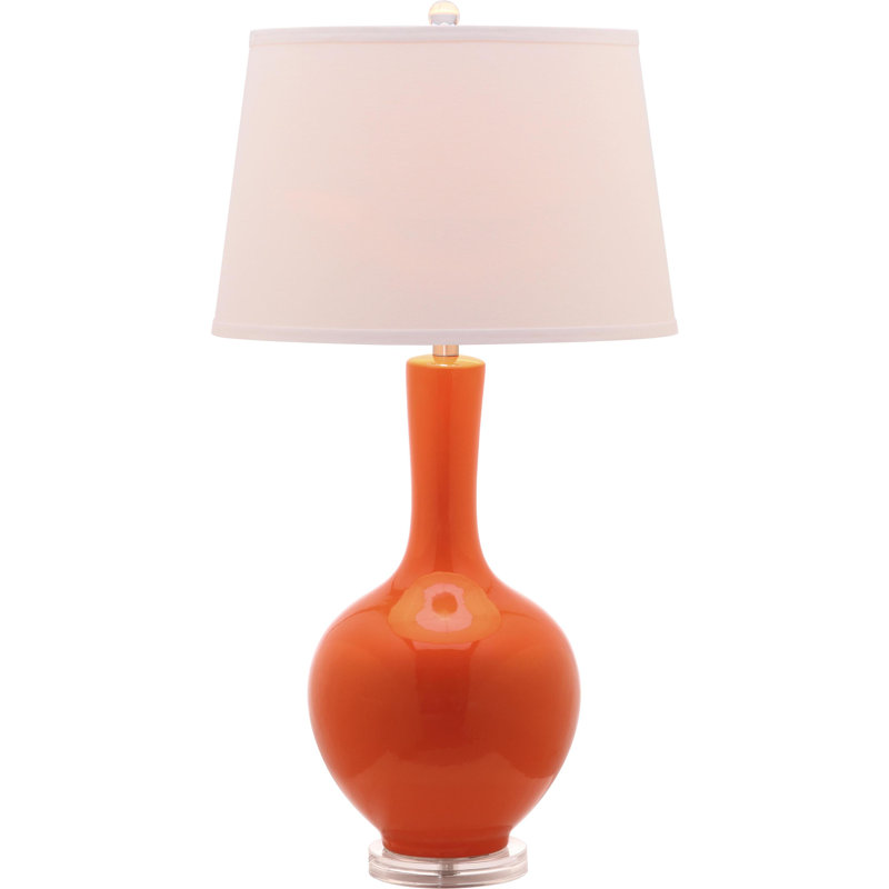 Minha Ceramic Table Lamp, Orange