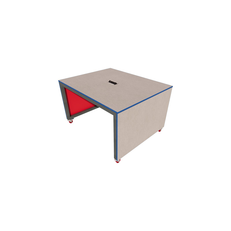 Mobile Conversation Table, 36" H x 48" W x 60" D