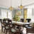3-light Glass Kitchen Island Pendant