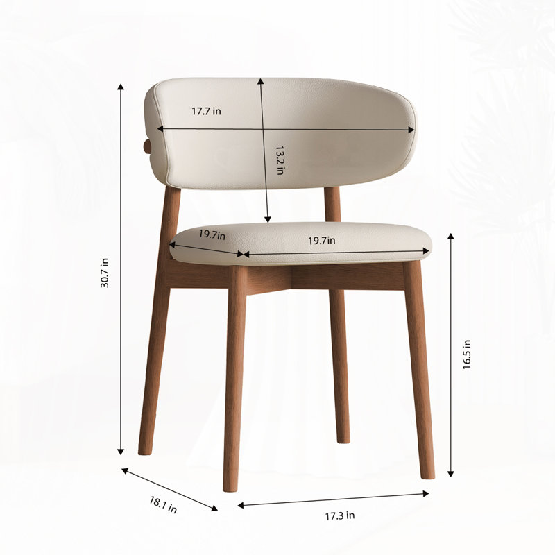 Chaises en cuir PU, Noyer