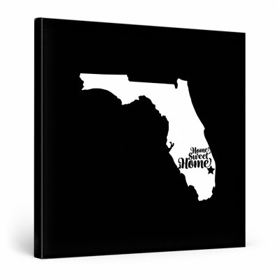Home Sweet Orlando — Florida State Silhouette — Canvas Wall Art