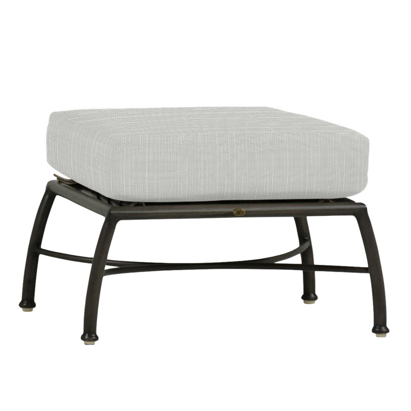Majorca Outdoor Ottoman with Cushion, Verona Silver, Welt