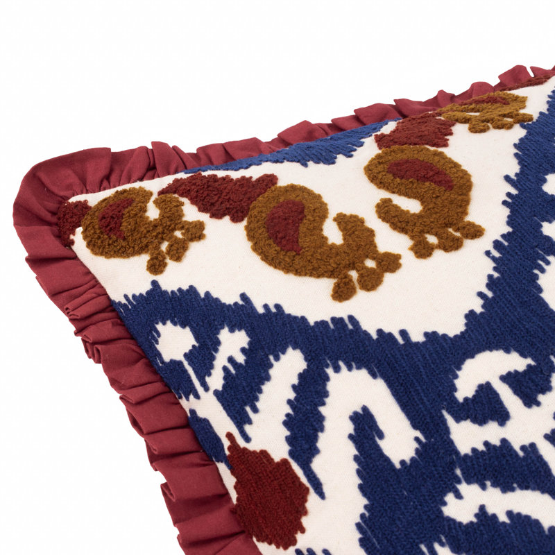 Henderson Cushion Cover Abstract Square Cushion Cover, Blue/Brown