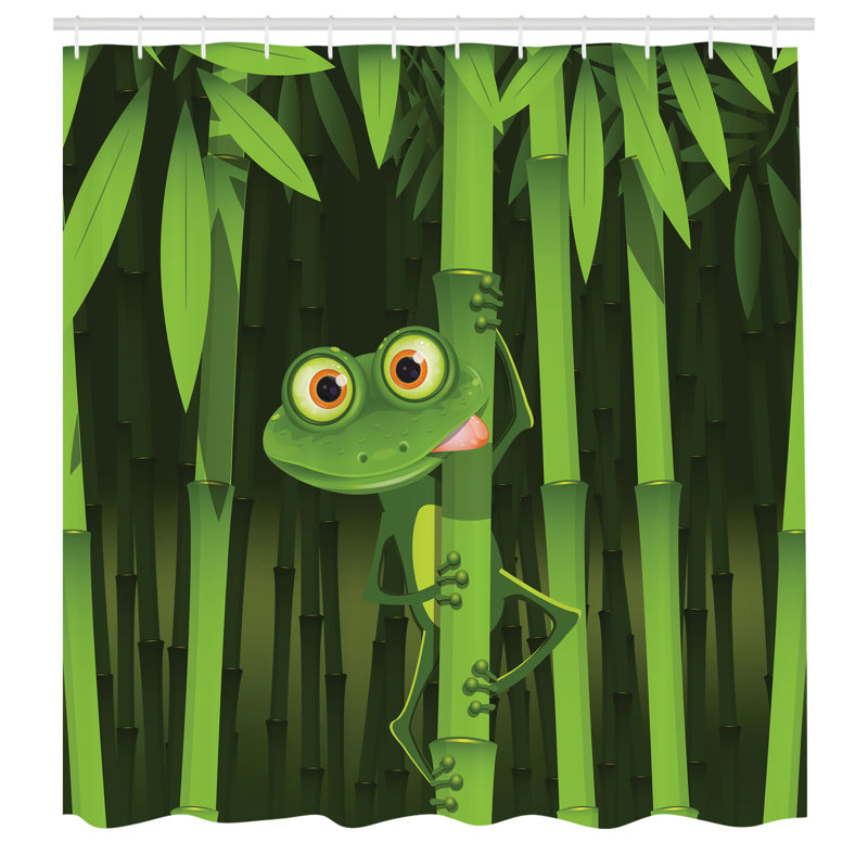 Ensemble de rideau de douche et crochets Animal, H 84 po x l 69 po