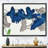 Tyrion Gouache Sapphire on Gray VI - Painting Print on Canvas-51146399-51146398