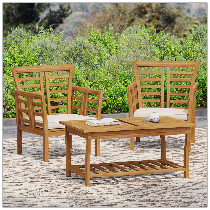 CAYDON 2 CLUB CHAIRS + TABLE