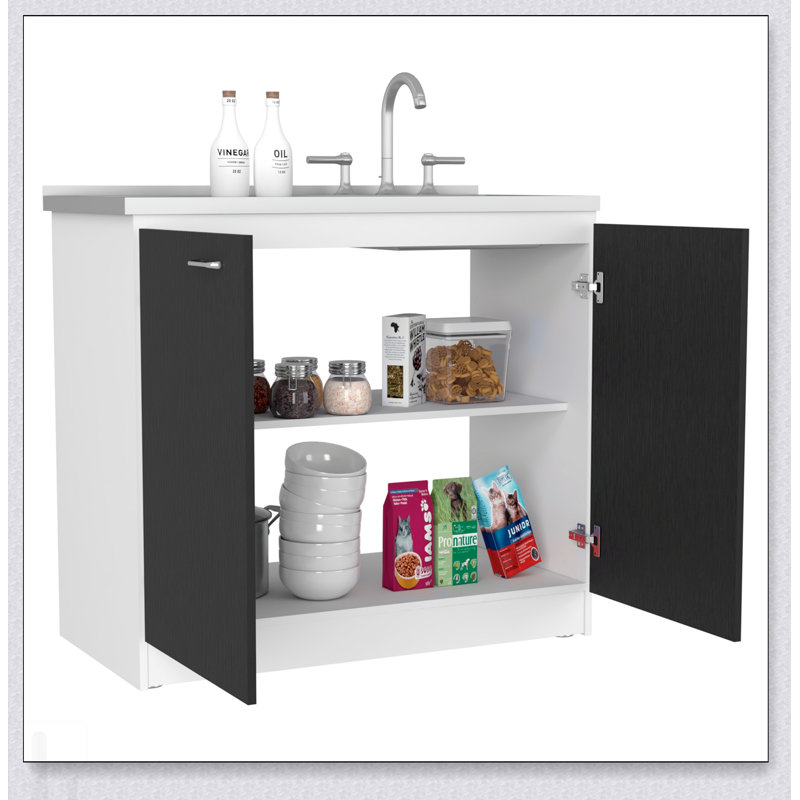 Bureau rotatif Alfie de 72 pouces de large ou compact, poste de travail réglable avec rangement, parfait pour le bureau à domicile et le studio