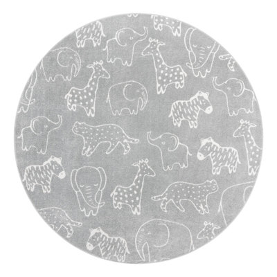 Whimsy Safari Animals Kid Rug