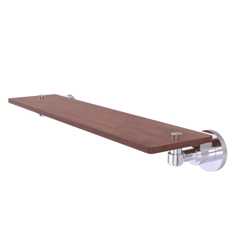 Arviso Accent Shelf, Polished Chrome, 2.5" H x 22" W x 5" D