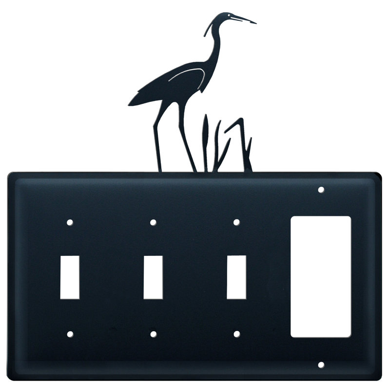 Heron 4-Gang Toggle Light Switch / Rocker Combination Wall Plate