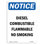 Diesel Combustible Flammable No Smoking Sign