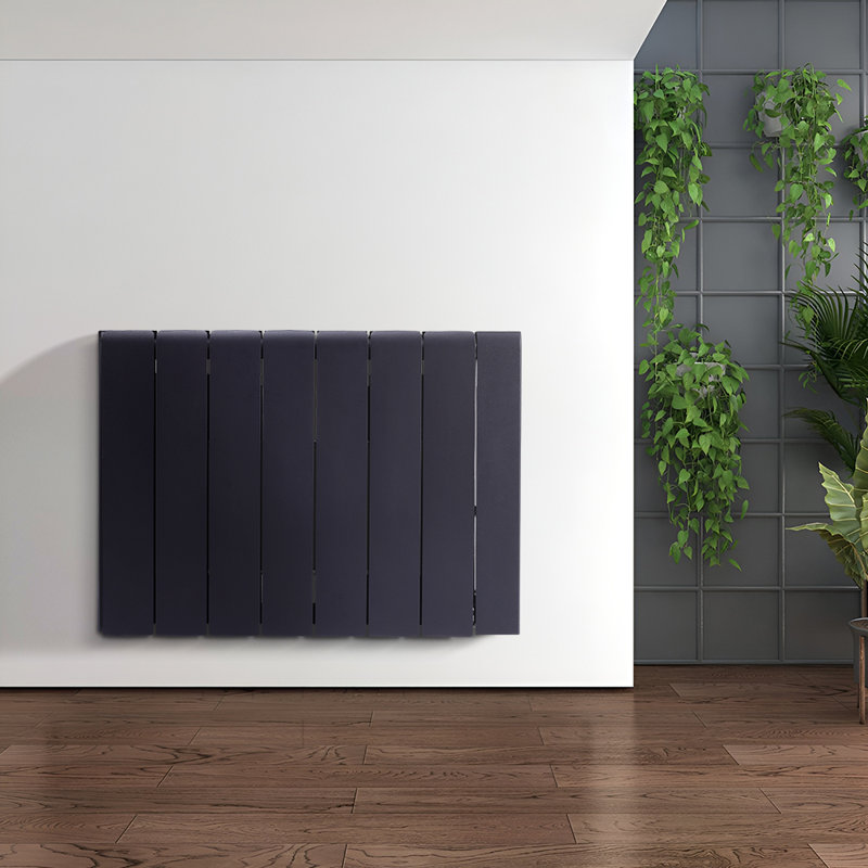 Symple Stuff 5120 BTU Electric Panel Space Heater with Adjustable Thermostat, Black, 58cm H x 71.5cm W x 5.8cm D, 2000W