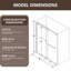 Porte de douche semi-sans cadre à porte coulissante double l 50 po x l 54 po x H 74 po avec verre trempé transparent anti-déflagrant de 5/16 po (8 mm)-125470042-93217552