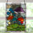 11.5"H Tiffany-Style Mushrooms Stained Glass Window Panel