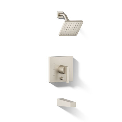 Honesty Rite-Temp Bath and Shower Trim with Showerhead and Lever Handle