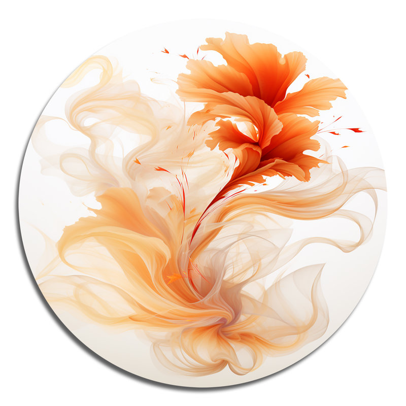 Coltun - Art abstrait rond en métal, H 16 po x l 16 po