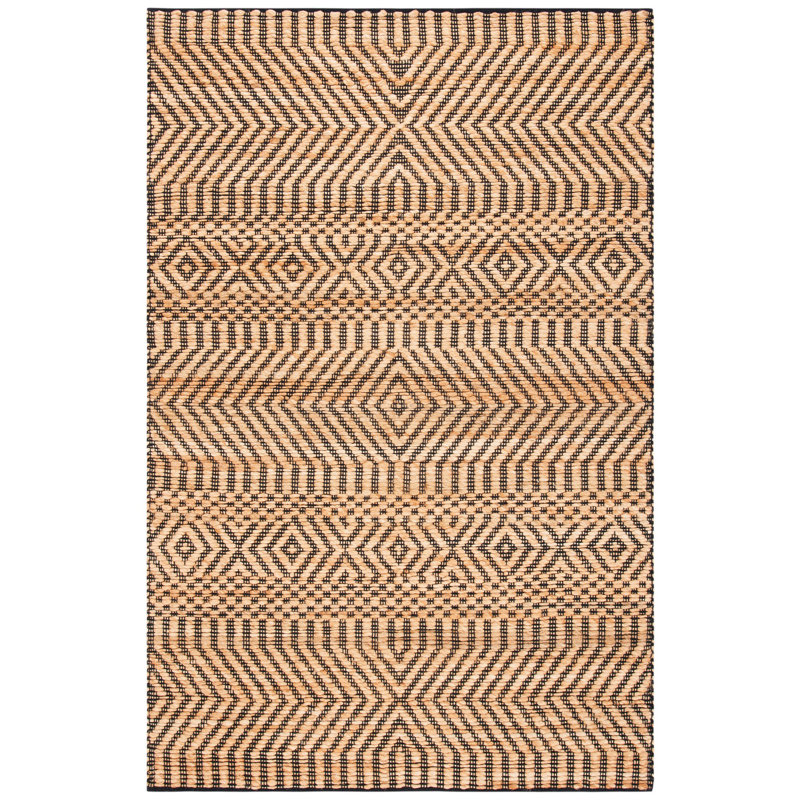 Sueann Kilim Hand Woven Jute Geometric Rug, Rectangle 3' x 5'