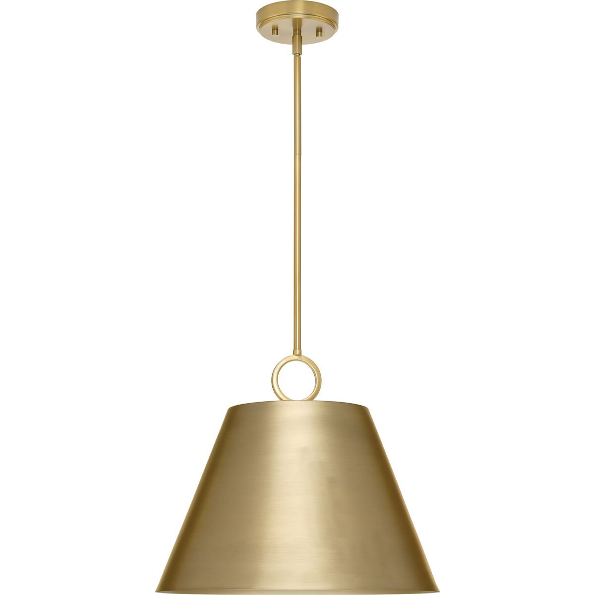 Elda Metal Dimmable Pendant, 15.25" H x 17.87" W x 17.87" D, Brushed Bronze
