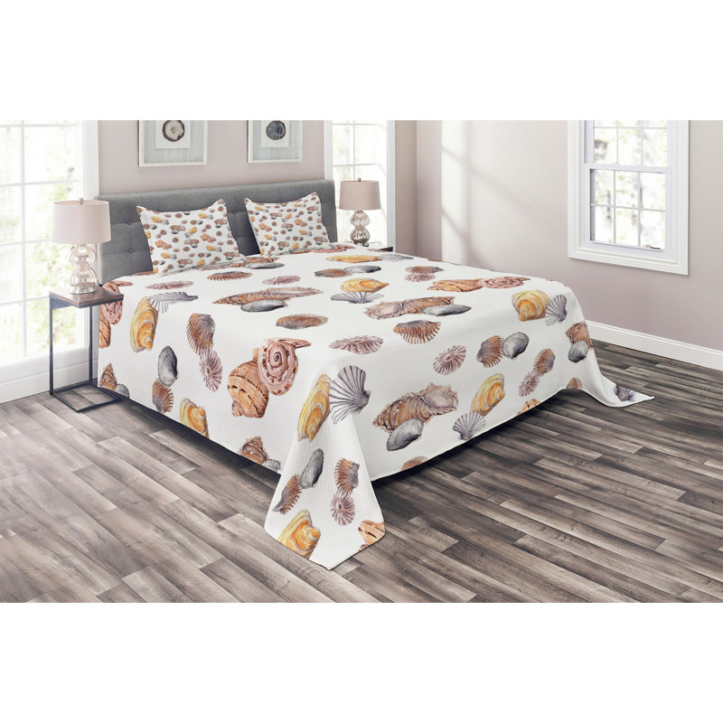 Seashells Coastal Coverlet