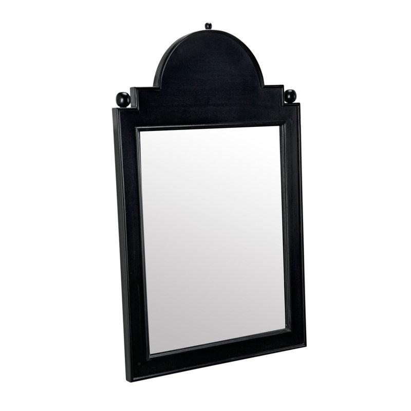 Jess Rectangular Black Wood Wall Mirror