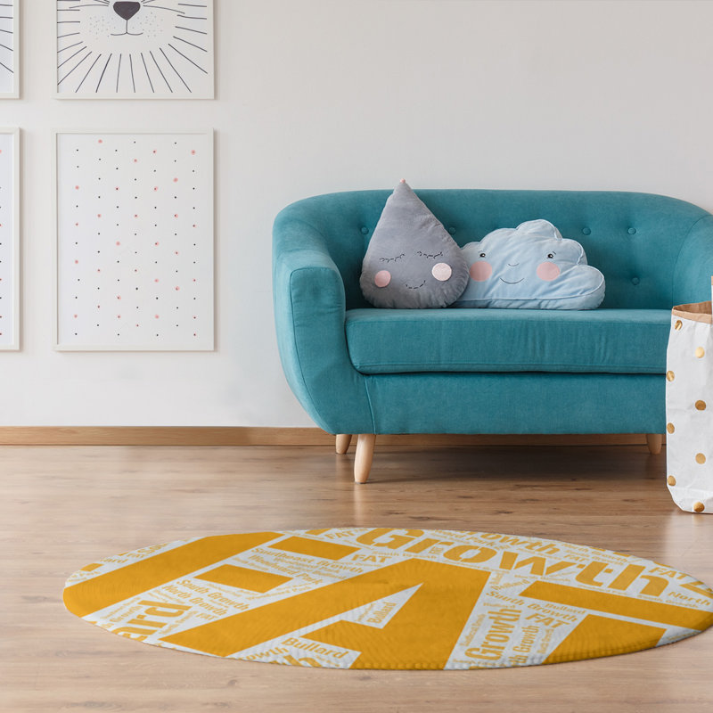 Chenille Indoor Rug, Round 5'