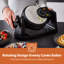 GEEPAS 1000W Rotating Belgian Waffle Maker, Cooks up to 4 Waffles
