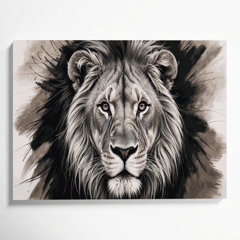 «Big Cats Katanga Lion», art mural sur toile, H 11 po x l 14 po