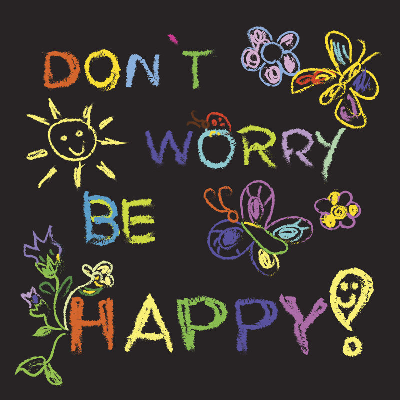 «Halltown Colorful Slogan» par Nuarevik, art textuel sur toile tendue, H 30 po x l 30 po x P 1,25 po