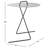 Edmay Iron Top End Table