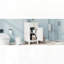 Meuble-lavabo autoportant de style français avec tablette réglable en céramique-1463232830