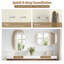 Miroir de salle de bain ovale 40 po x 30 po avec cadre en alliage d'aluminium brossé, miroir mural décoratif, montage horizontal ou vertical-388658767-388658753