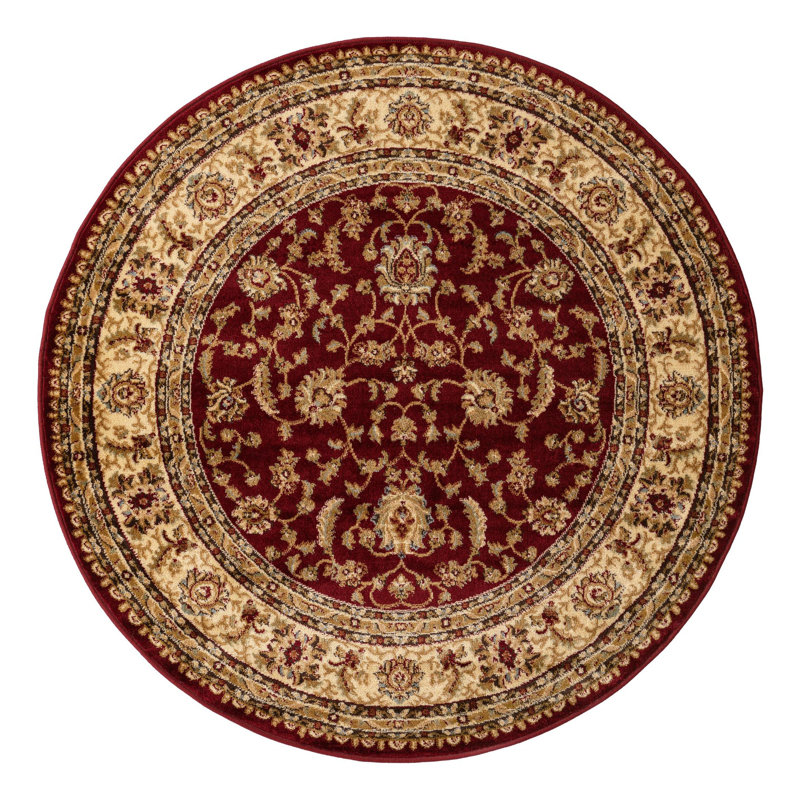 Niles Oriental Area Rug, Round 5'3", Red