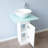 Greylyn 23.1 " W Freestanding Standard Free Standing 1 Single Vanity Bathroom Vanity With Tempered Glass Top